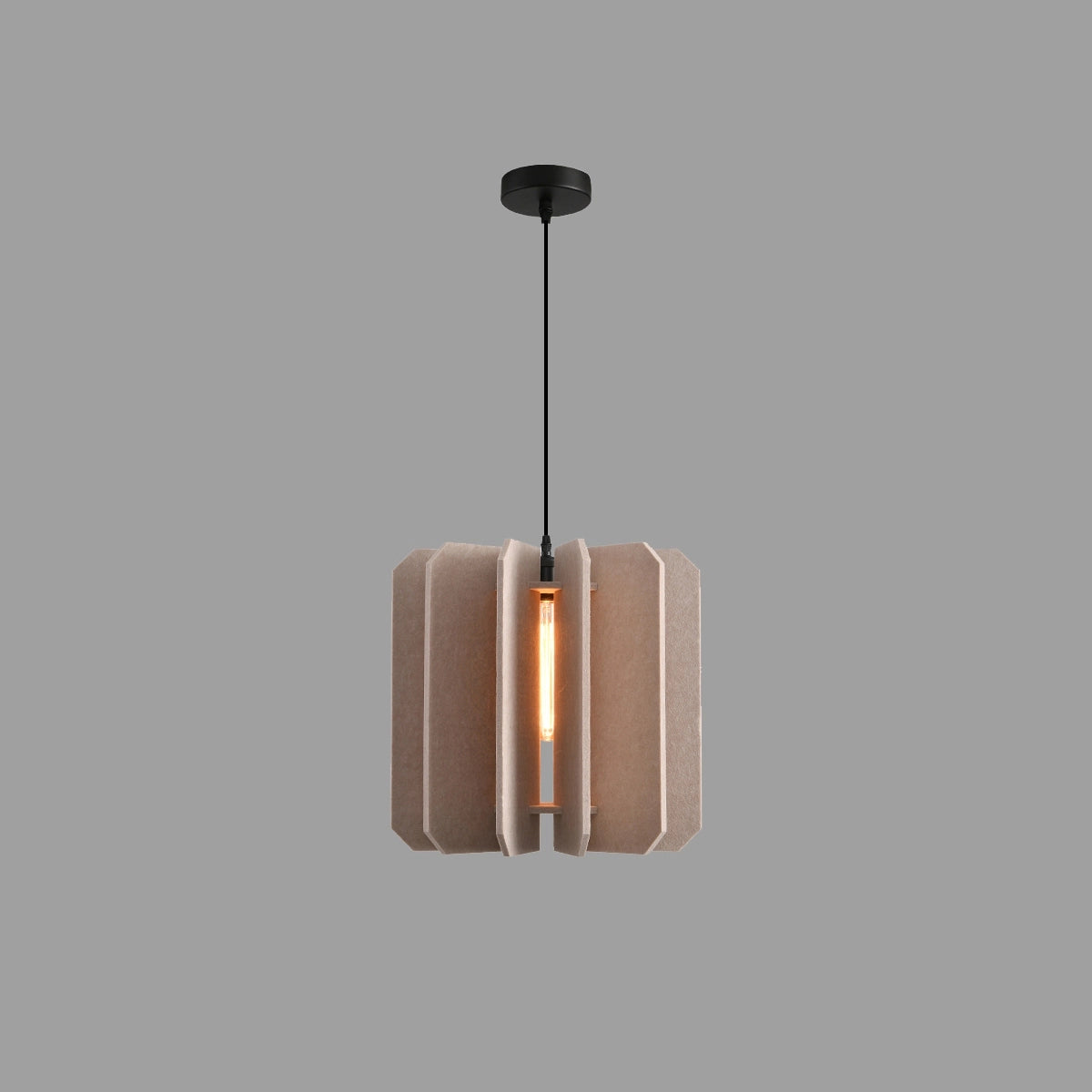 Antizer Rectangular Piece Acoustic Pendant Light Apricot Dia 42cm x H 40cm / ∅ 16.54" x H 15.75"