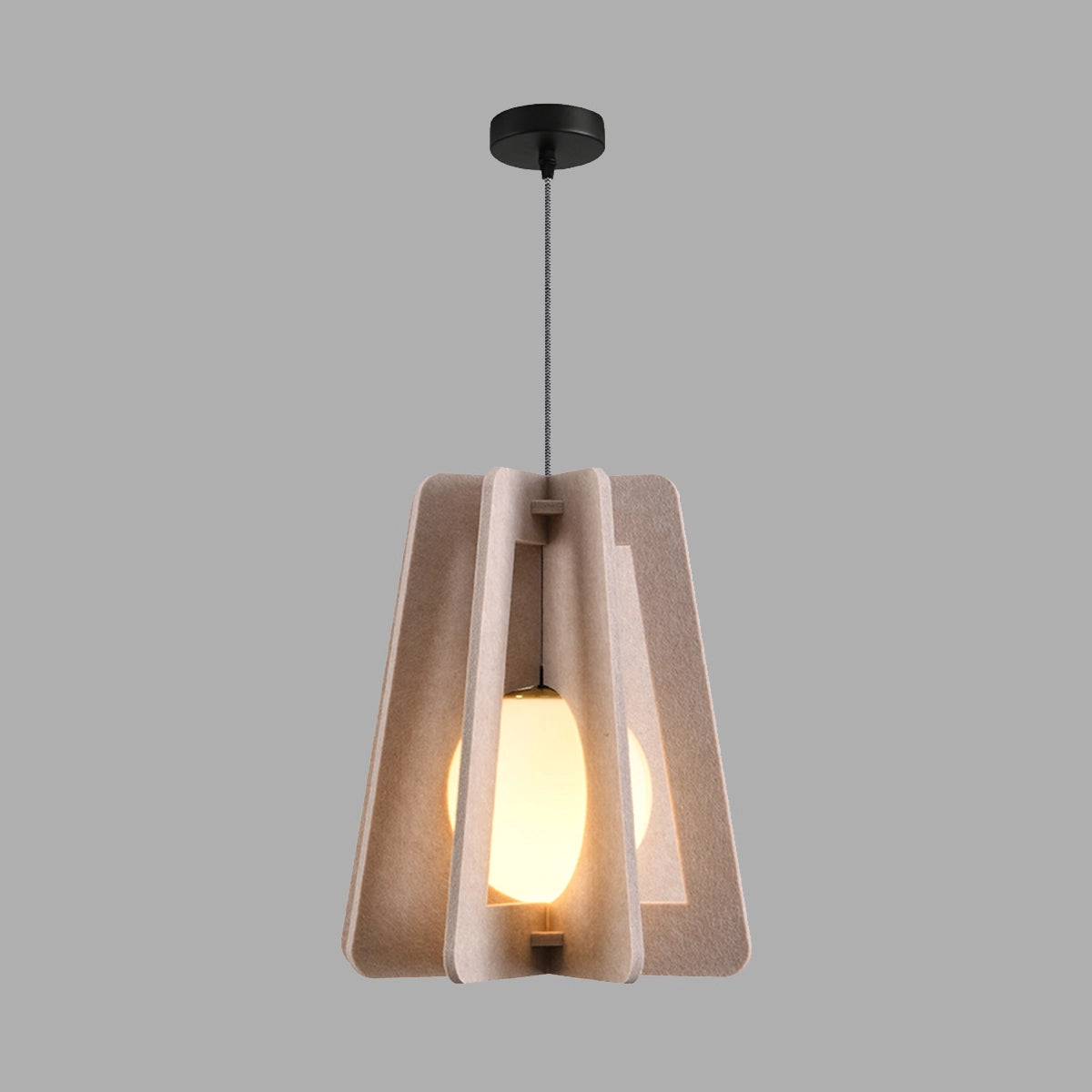 Antizer Square Pavilion Acoustic Pendant Light Apricot