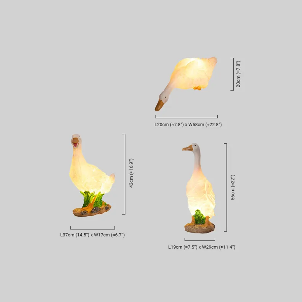 Antizer Goose Resin Outdoor Floor Lamp