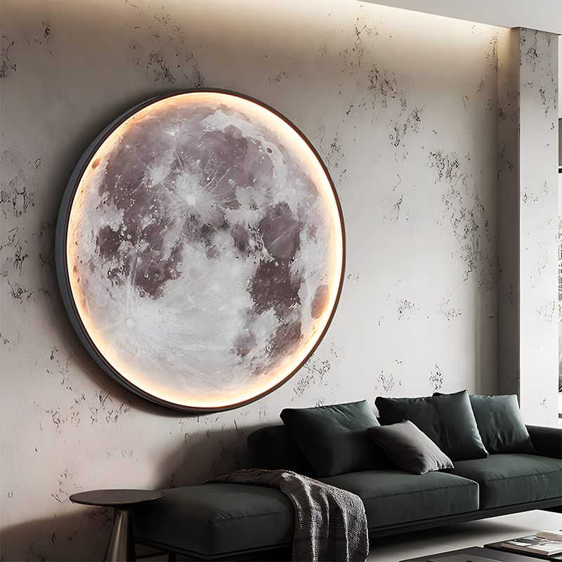 Antizer Moon/Earth Art Mural Wall Lamp Moon