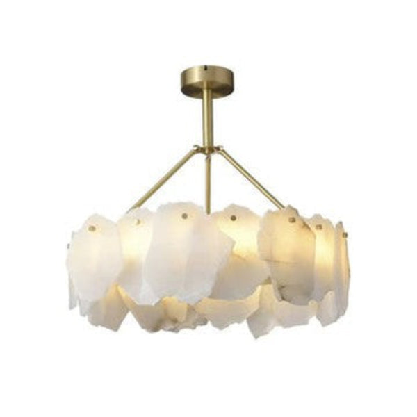 Antizer Alabaster Modern Snowflake Chandelier