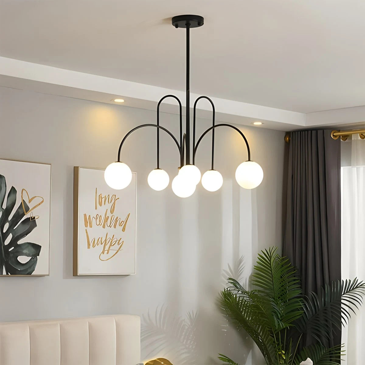 modern glass chandelier
