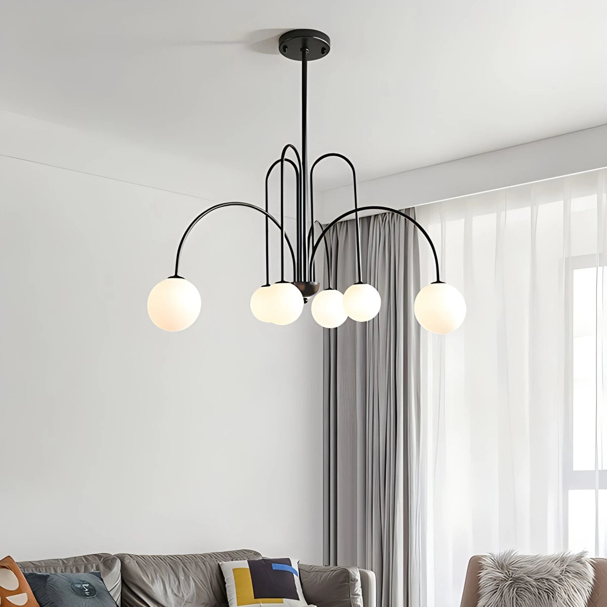 modern glass chandelier