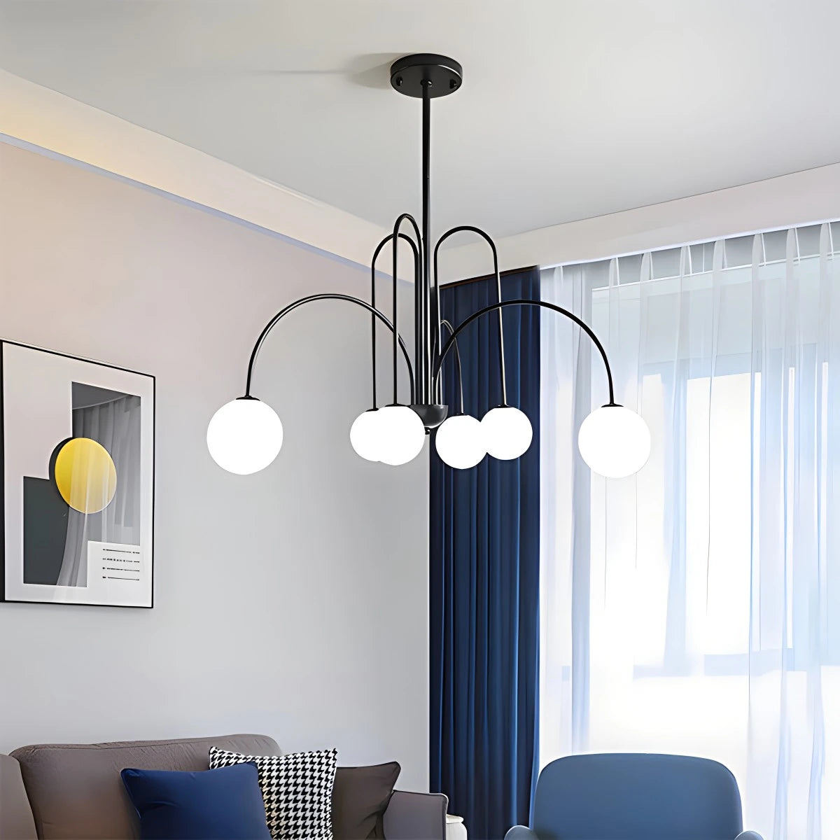 glass chandelier for living room