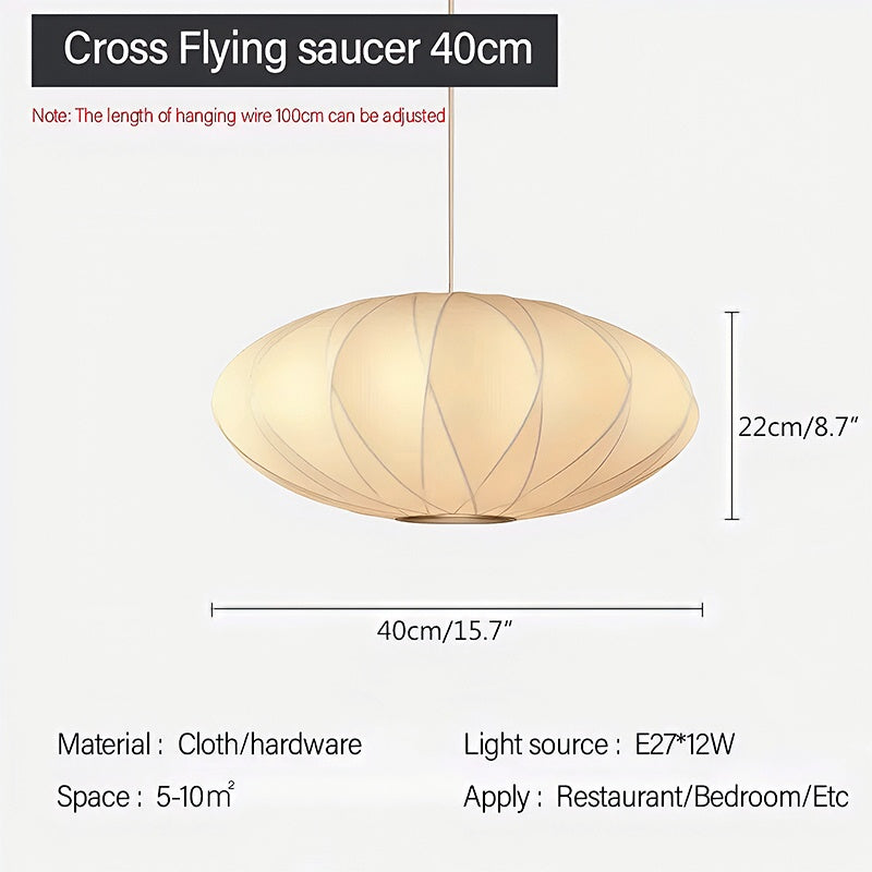 Antizer Vintage LED Silk Lantern Pendant Light