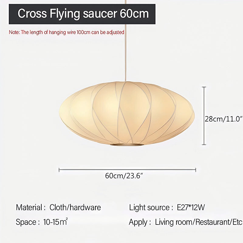 Antizer Vintage LED Silk Lantern Pendant Light
