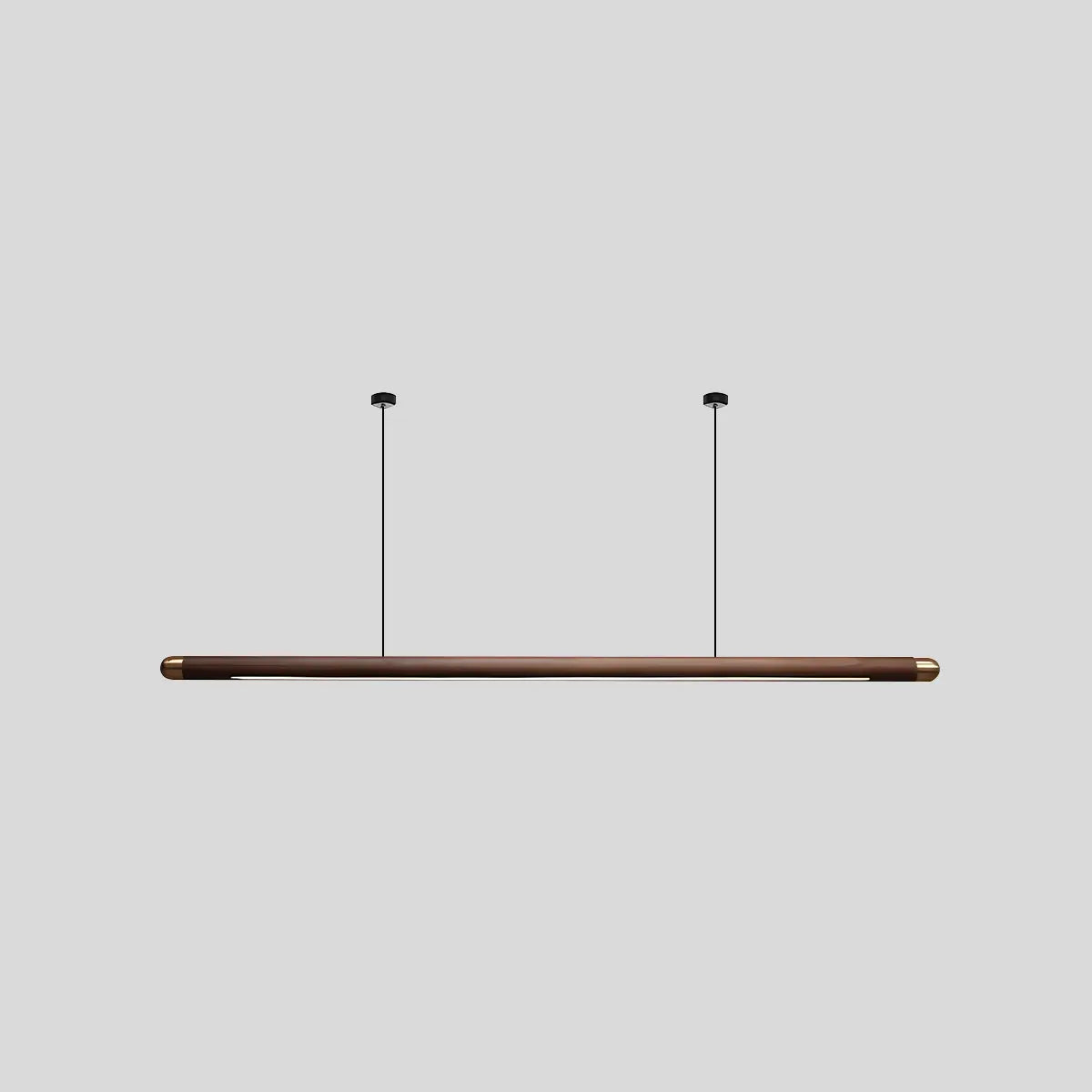 Antizer Svelte Wood Linear Pendant Light for Kitchen B-Black Walnut