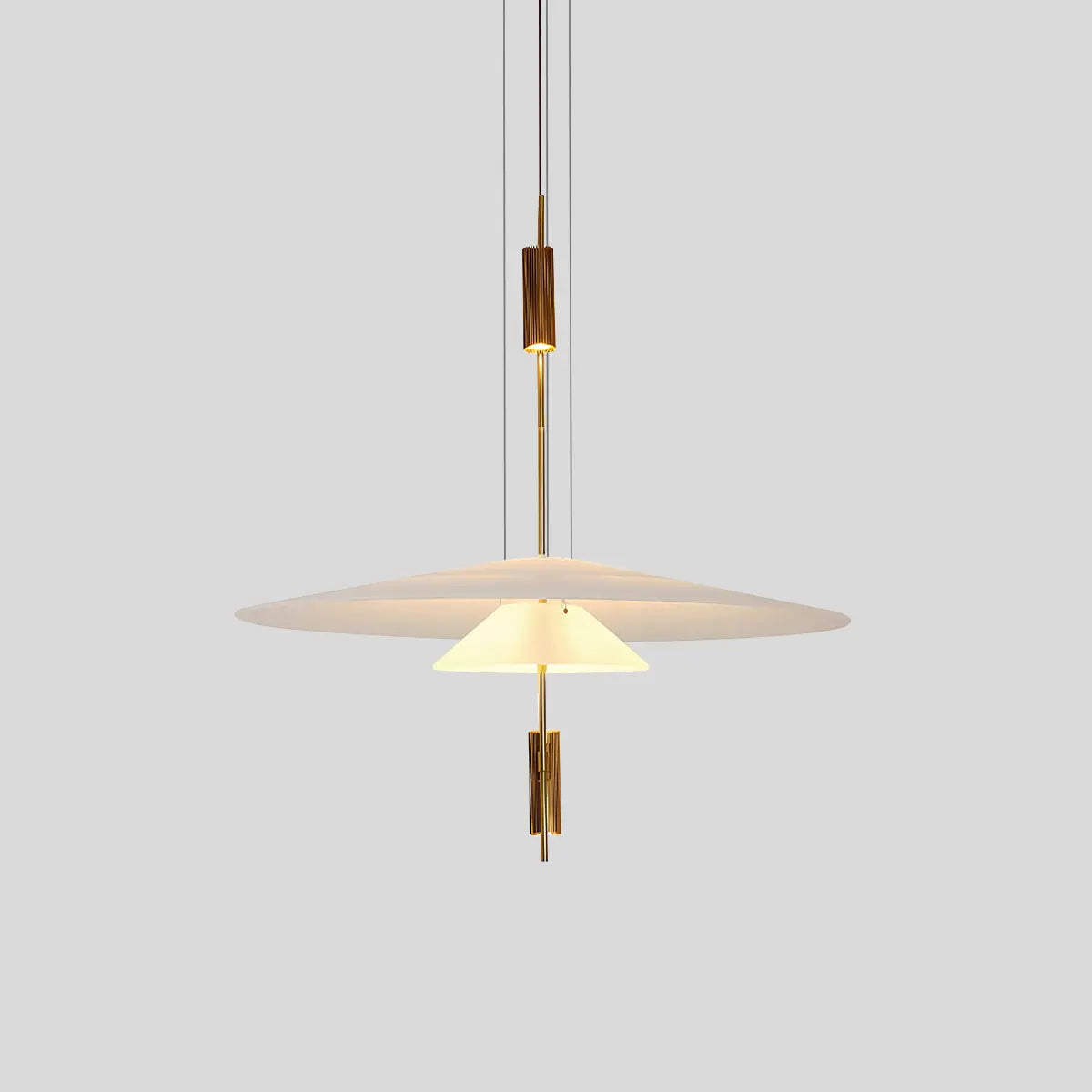 Antizer Layered Disc Pendant Light for Dining Room Gold B-2 Layers-Large