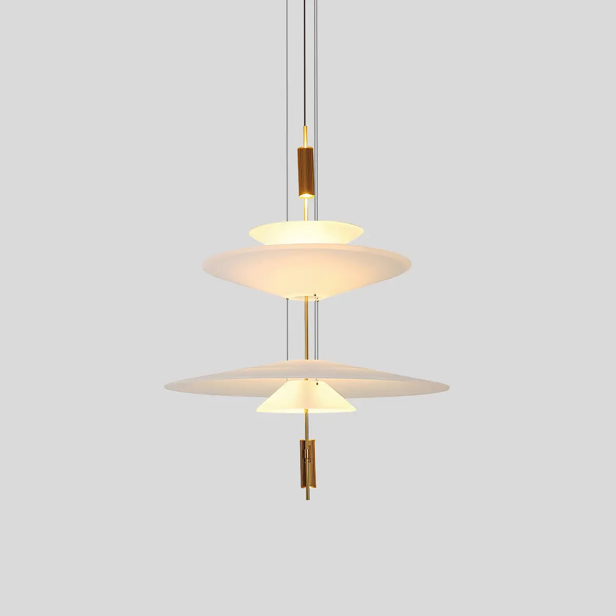 Antizer Layered Disc Pendant Light for Dining Room Gold B-4 Layers-Large
