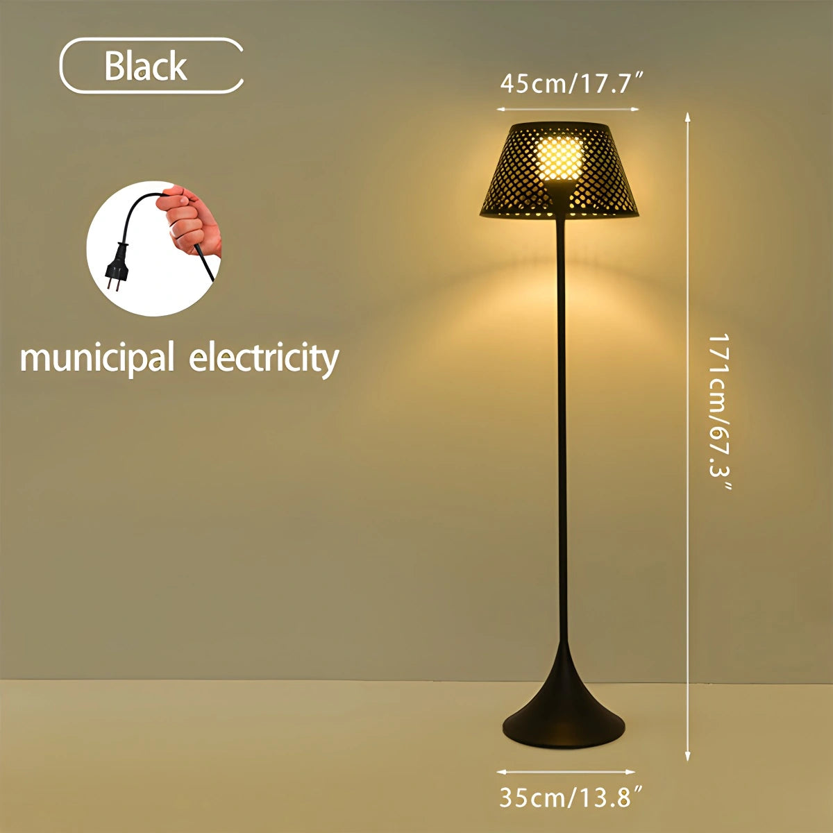 Antizer Vine Woven Floor Lamp for Outdoor