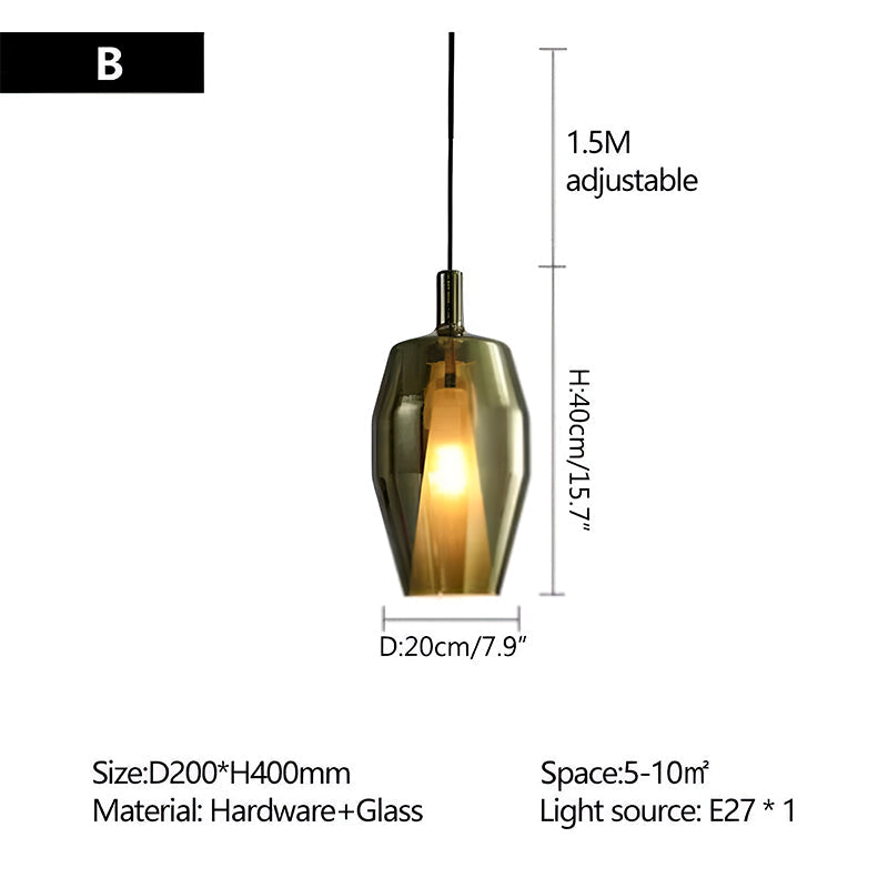 Antizer Modern Minimalist LED Glass Pendant Light for Kitchen