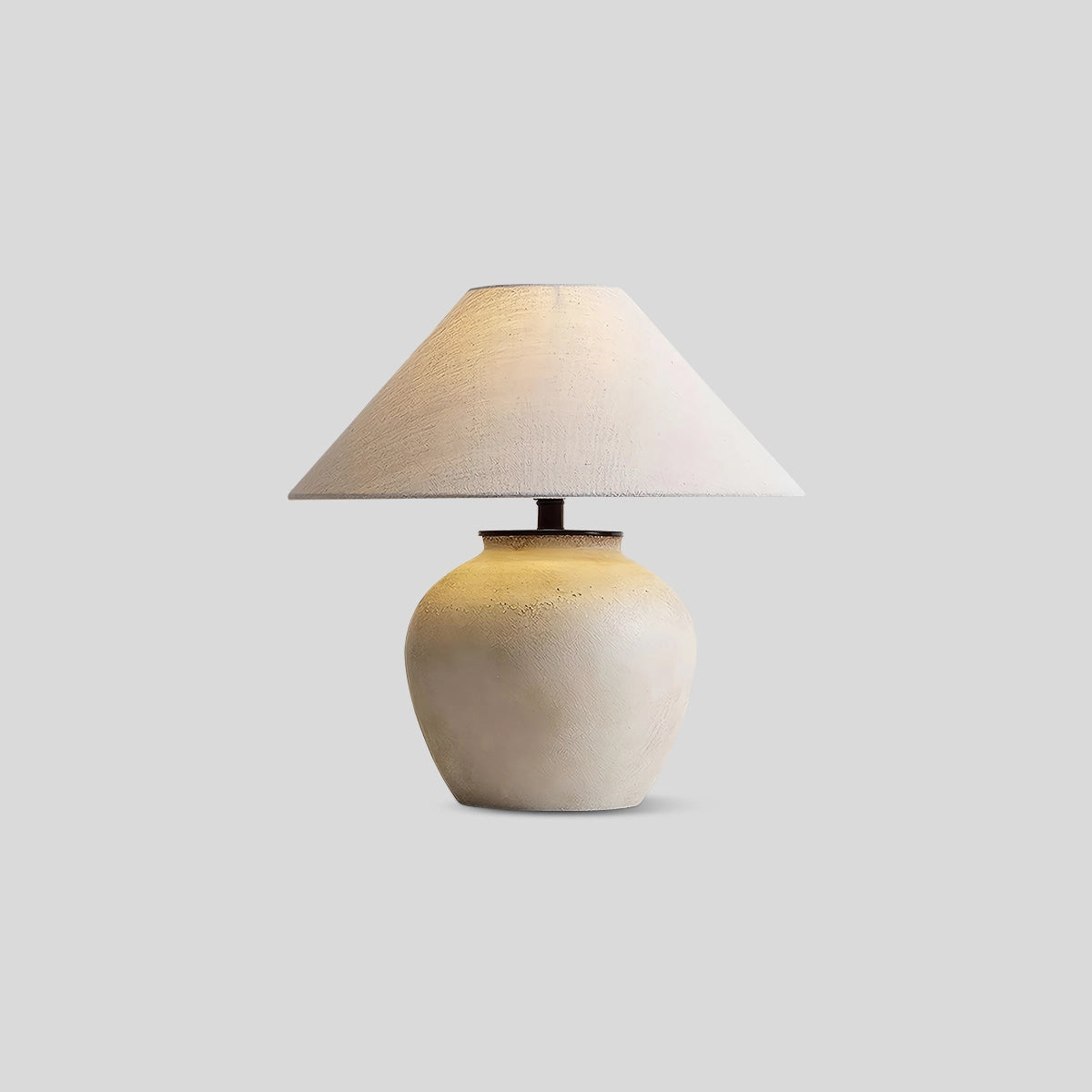 Antizer Retro Ceramic Jar Table Lamp Beige
