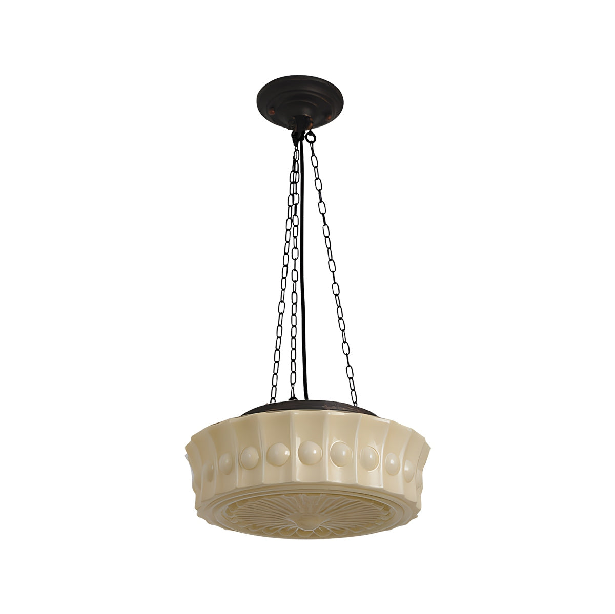 Antizer Hailie Vintage French Dome Pendant Light for Living Room Beige