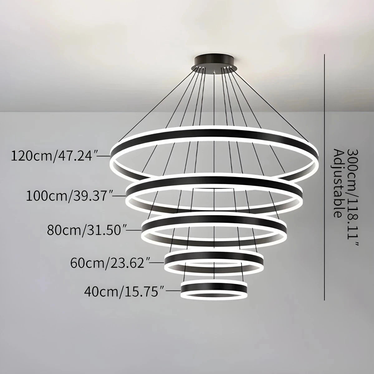 Antizer Circle Layered Living Room Chandelier