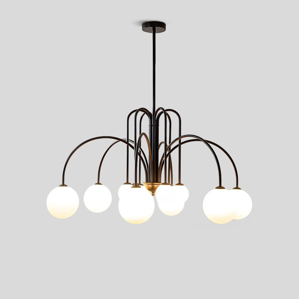 glass globe chandelier