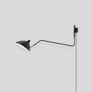 Antizer Two Arm Plug In Wall Sconce for Bedroom Black