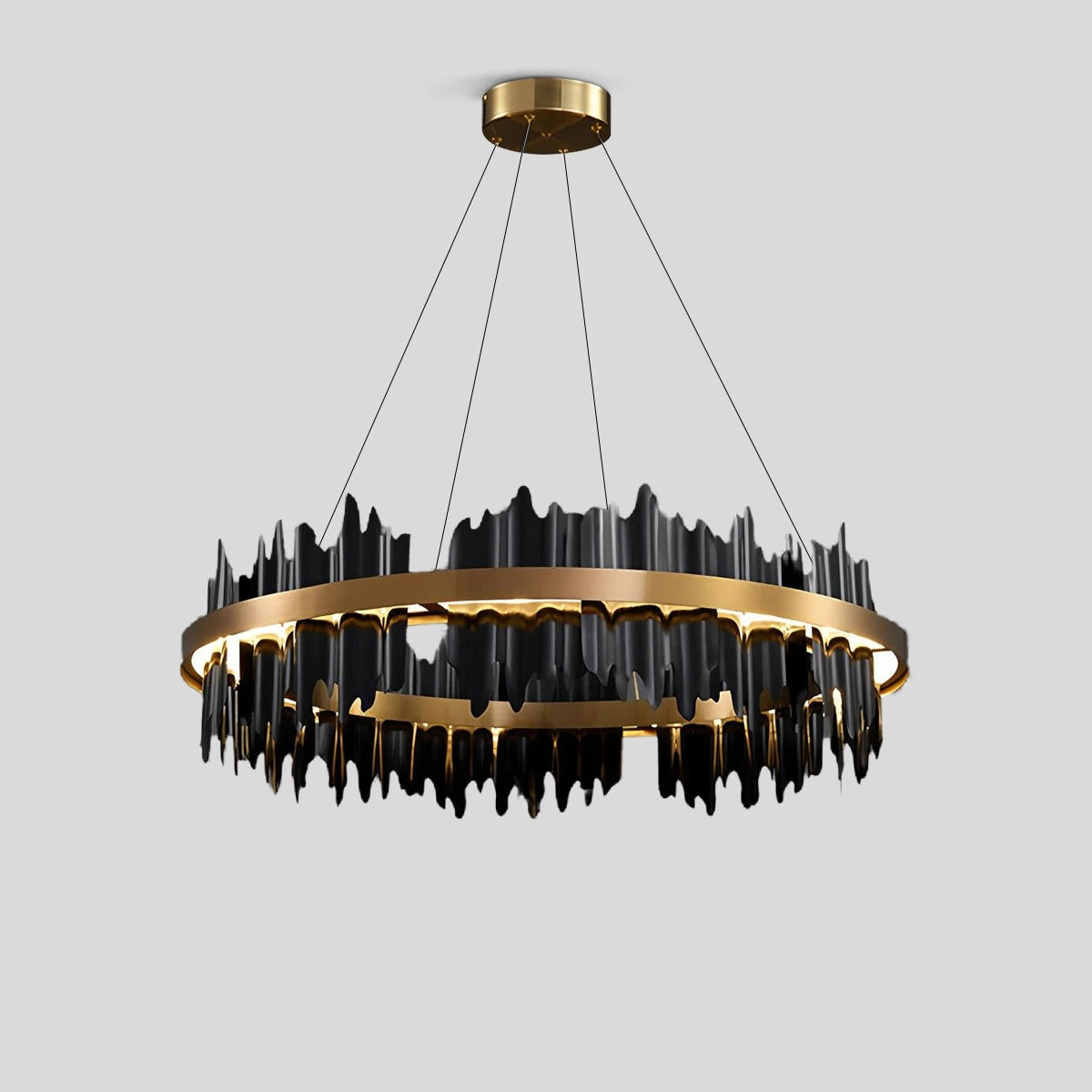 Antizer Modern Creative Round Chandelier Black