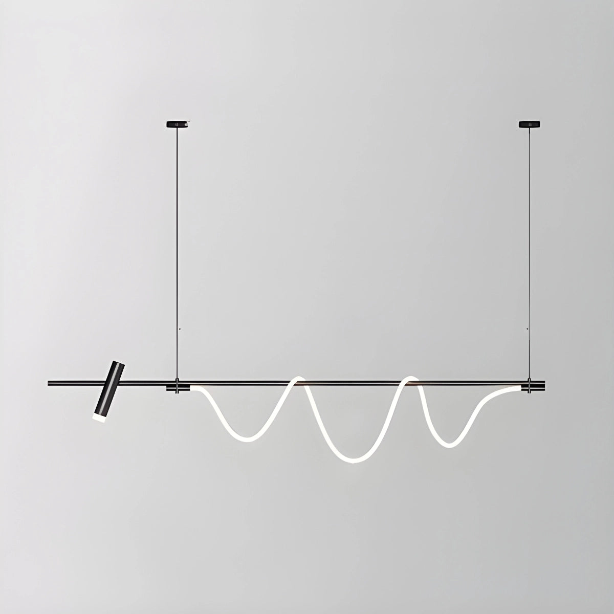 Antizer Modern Spotlight Long Pendant Light Black
