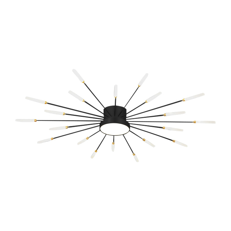 Antizer Fireworks Swirl Ceiling Light for Living Room Black 20+1 Lights Dimmable With Remote
