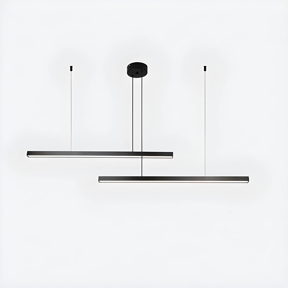 Antizer Multi Light Sticks LED Chandelier for Living Room Black 2 Lights