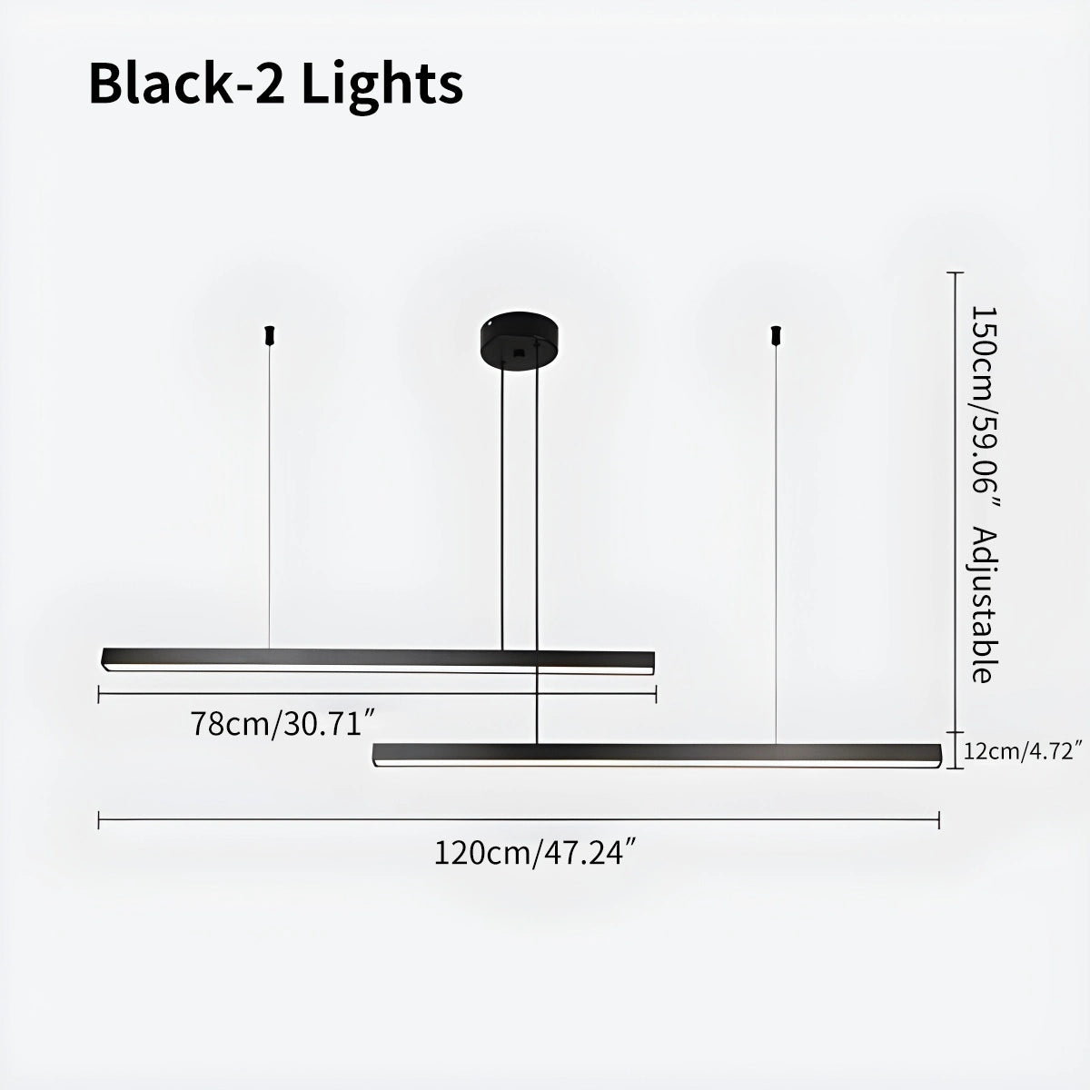 Antizer Multi Light Sticks LED Chandelier for Living Room