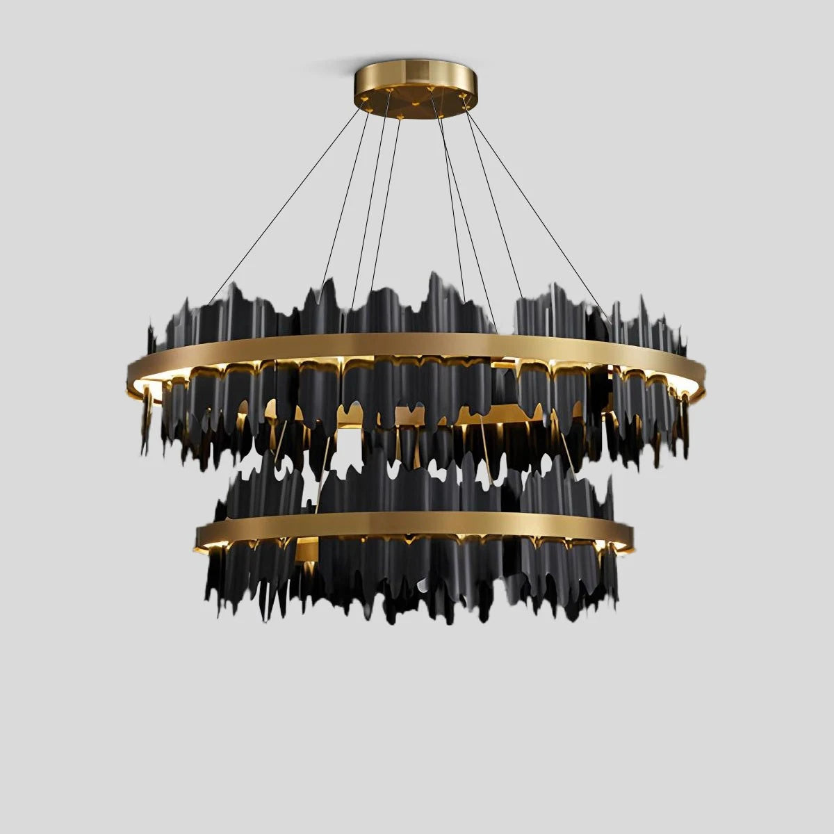 Antizer Modern Creative Round Chandelier Black