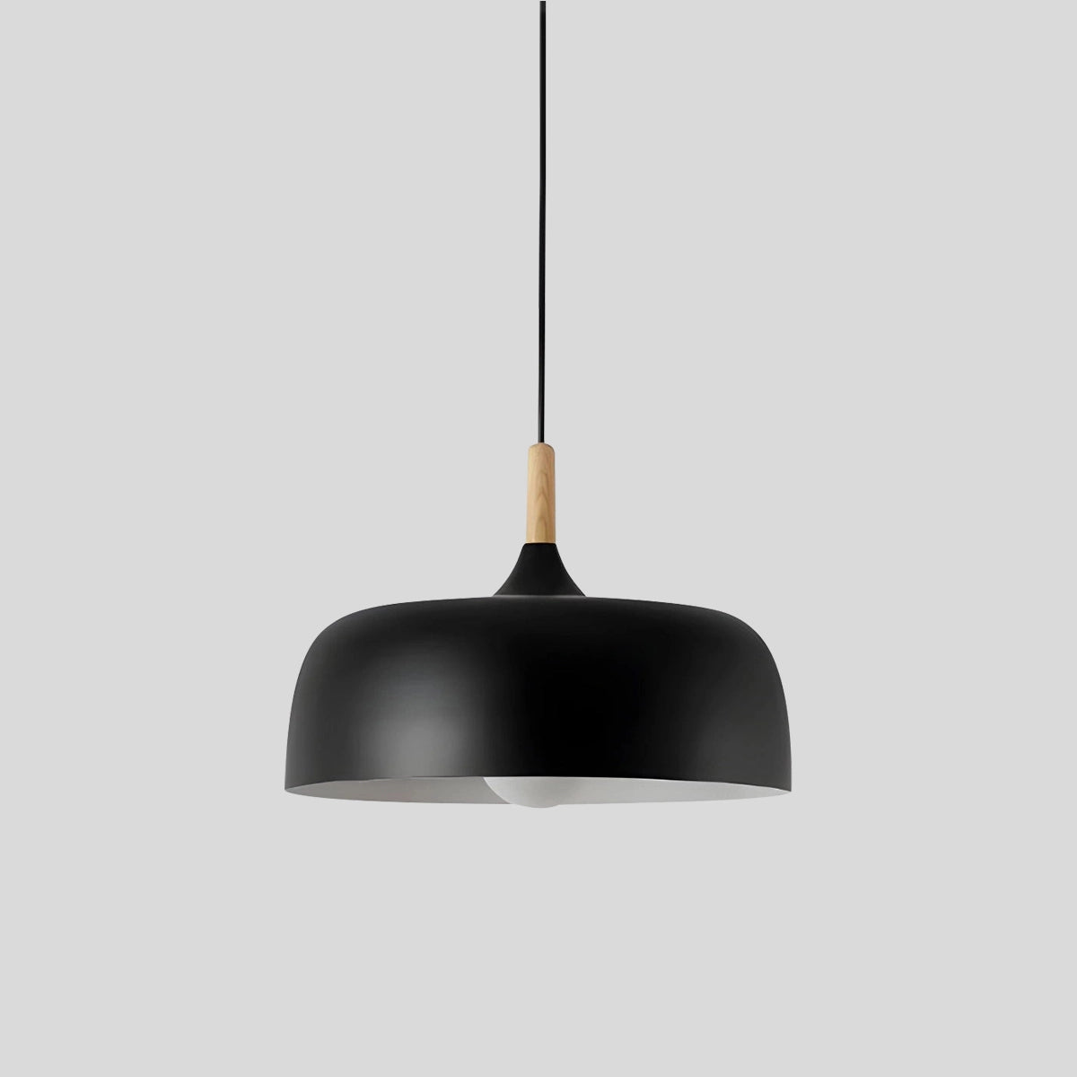 Antizer Modern Dome Macaron Pendant Light for Kitchen Island Black D30cm / 11.81"