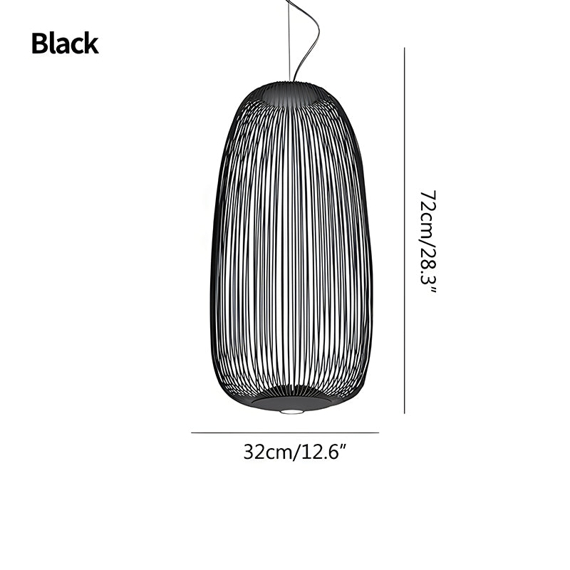 bird cage pendant light size
