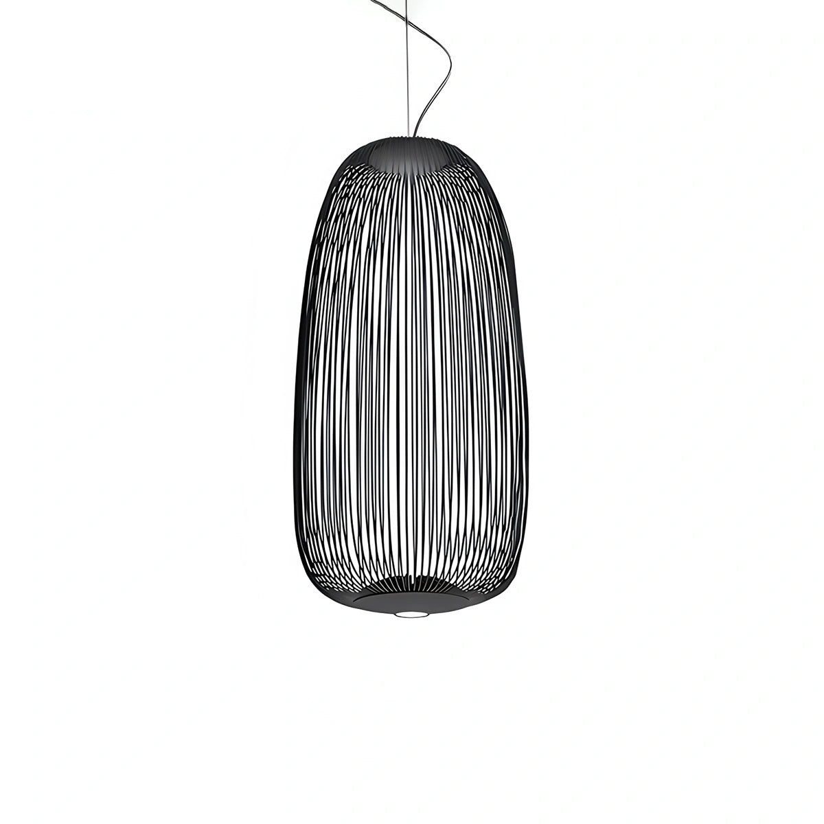 black bird cage pendant light