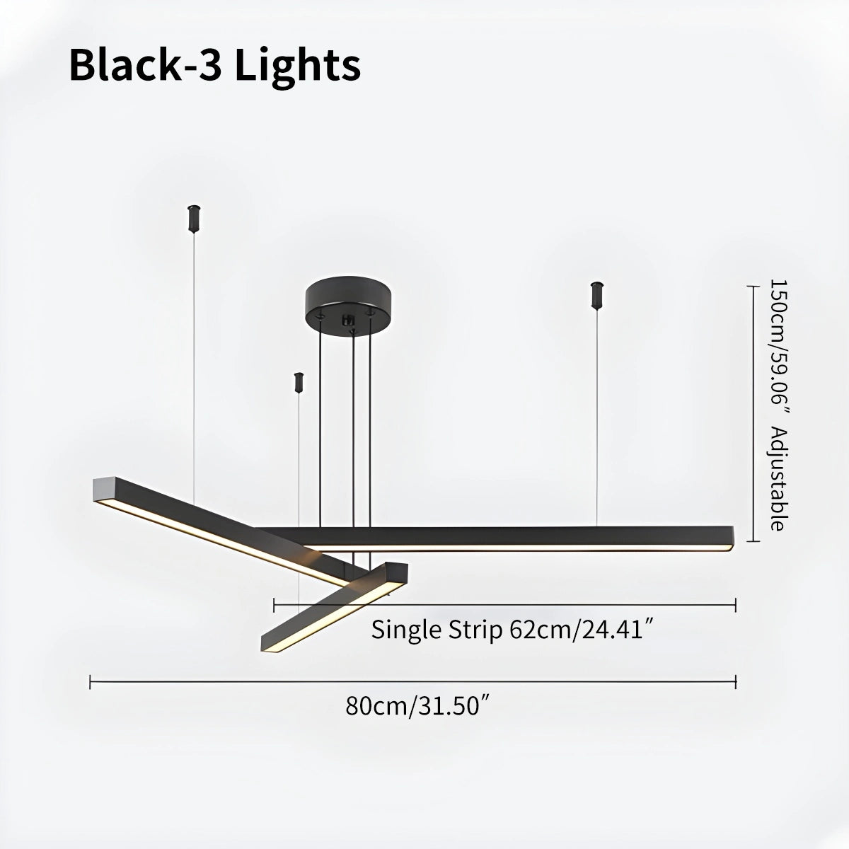 Antizer Multi Light Sticks LED Chandelier for Living Room