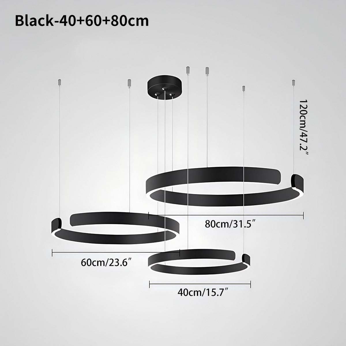 Antizer Modern Ring LED Chandelier for Living Room