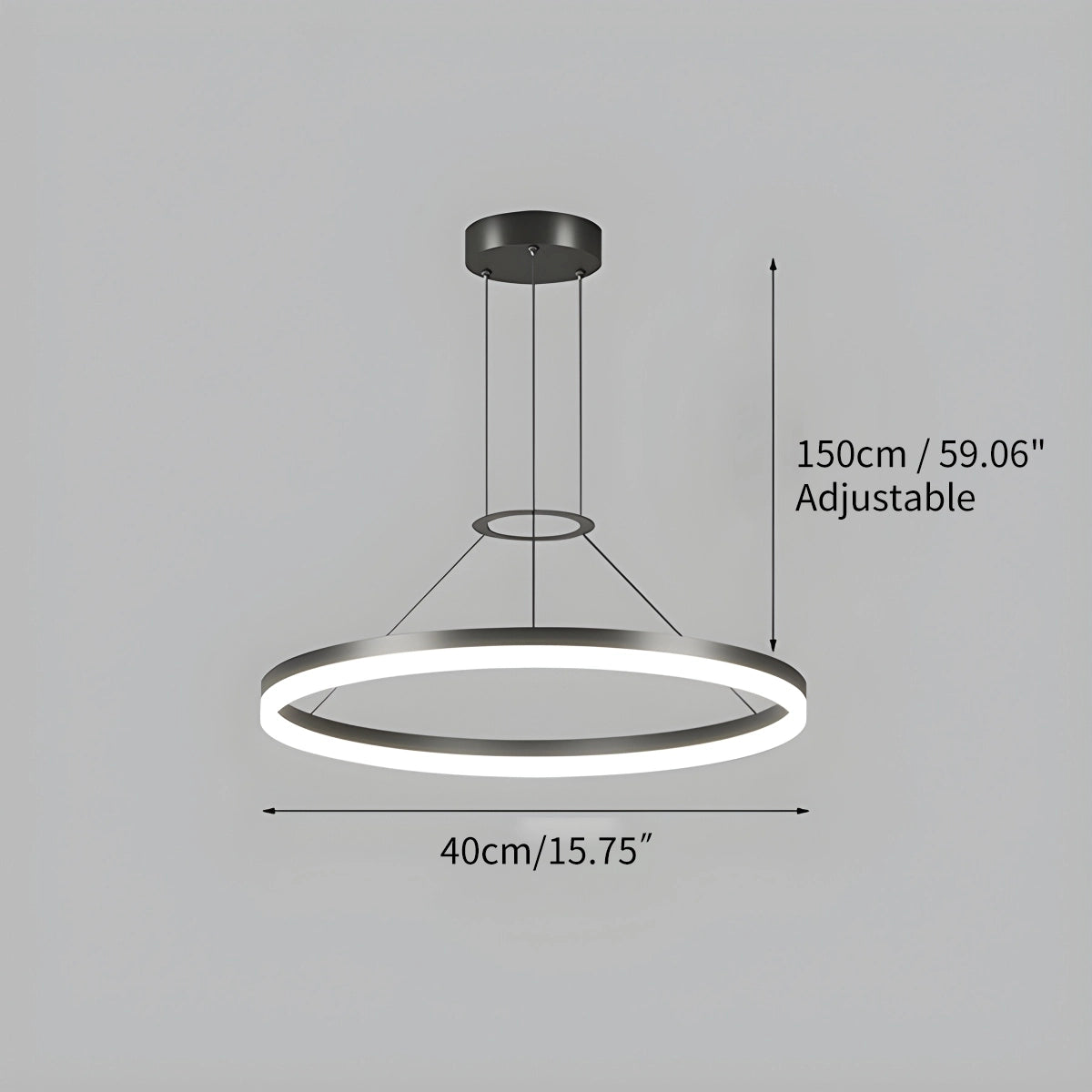 round led ceiling light size