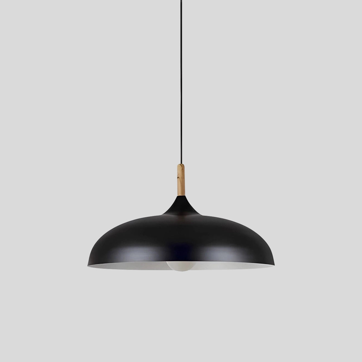 Antizer Modern Dome Macaron Pendant Light for Kitchen Island Black D45cm / 17.72"