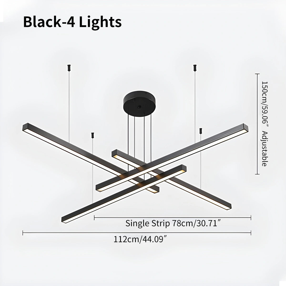 Antizer Multi Light Sticks LED Chandelier for Living Room