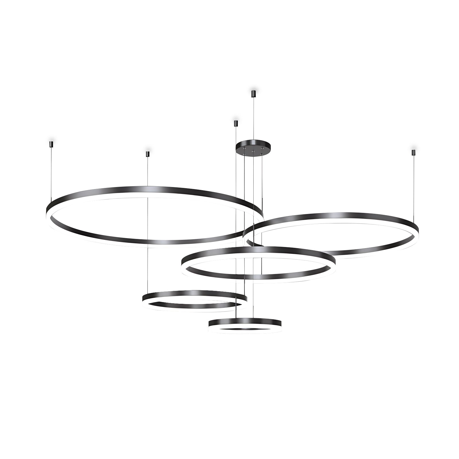 led ring chandelier