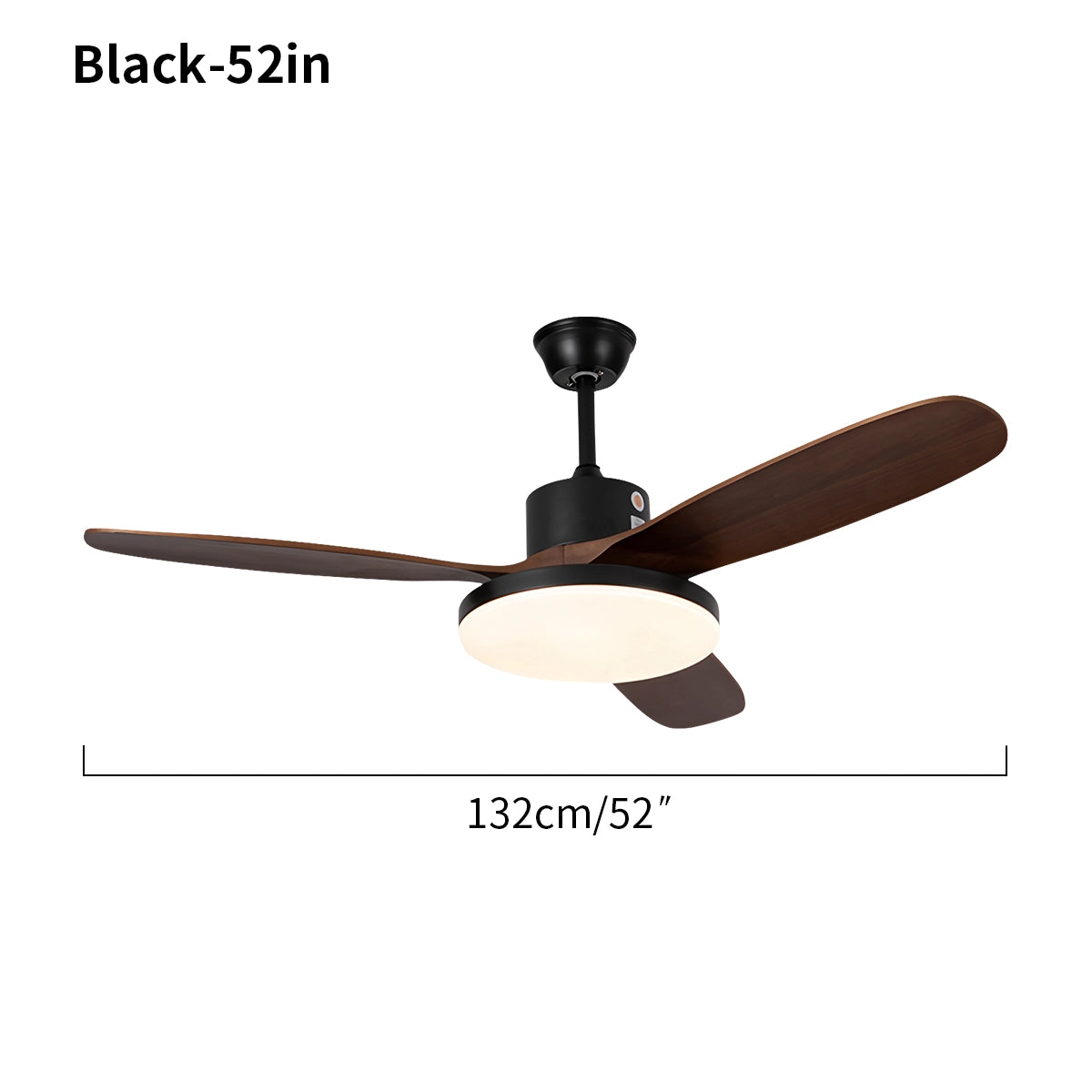 Antizer 3 Wood Blade Ceiling Fan with Light
