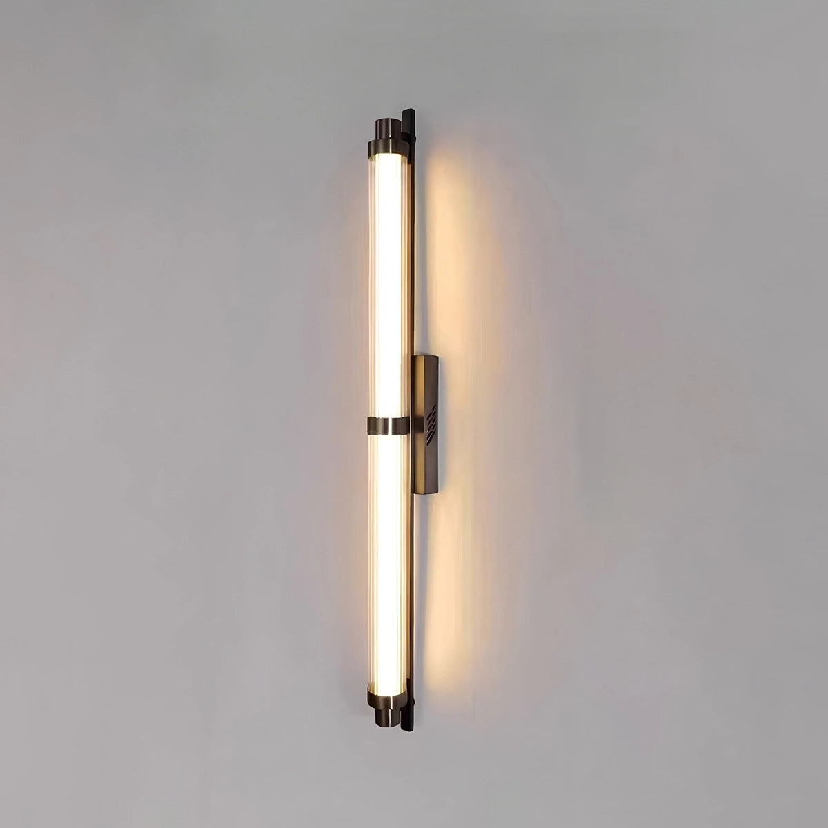 black glass wall sconce