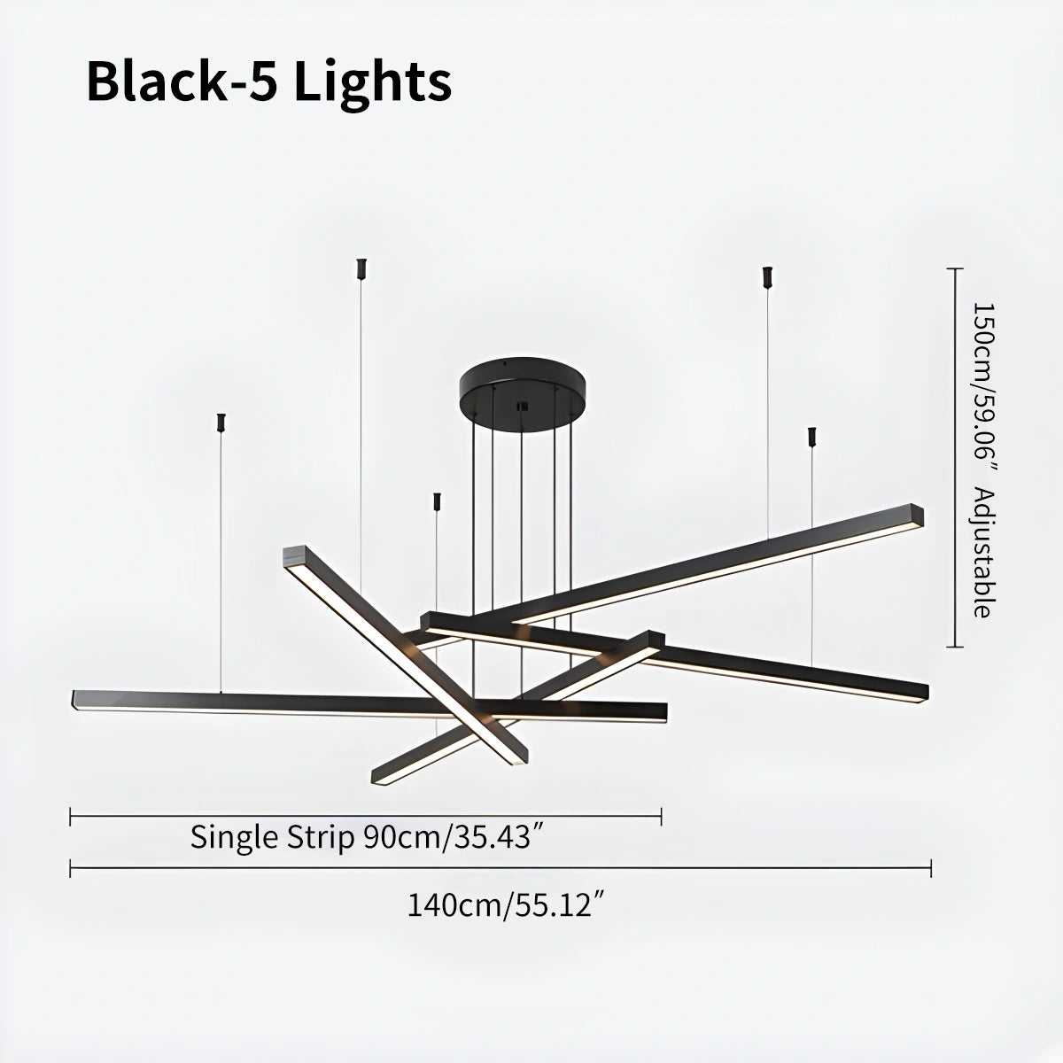 Antizer Multi Light Sticks LED Chandelier for Living Room