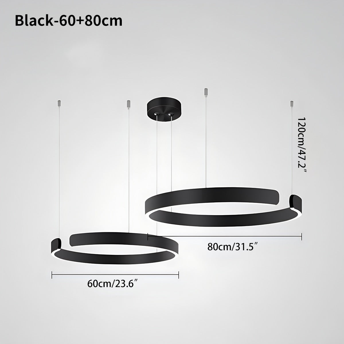 Antizer Modern Ring LED Chandelier for Living Room