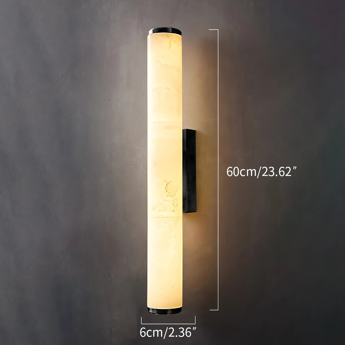 Antizer Modern Cylindrical Spanish Alabaster Wall Sconce