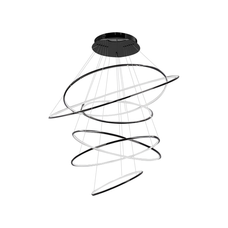 Antizer Large Tiered Ring Foyer Chandelier