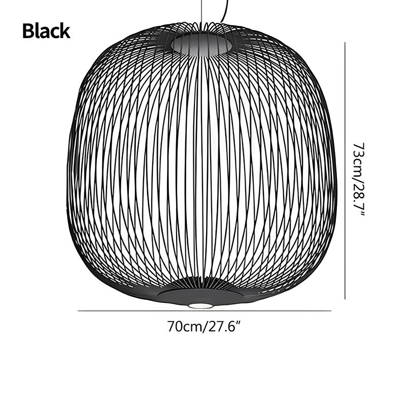 bird cage pendant light size