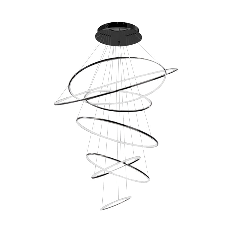 Antizer Large Tiered Ring Foyer Chandelier