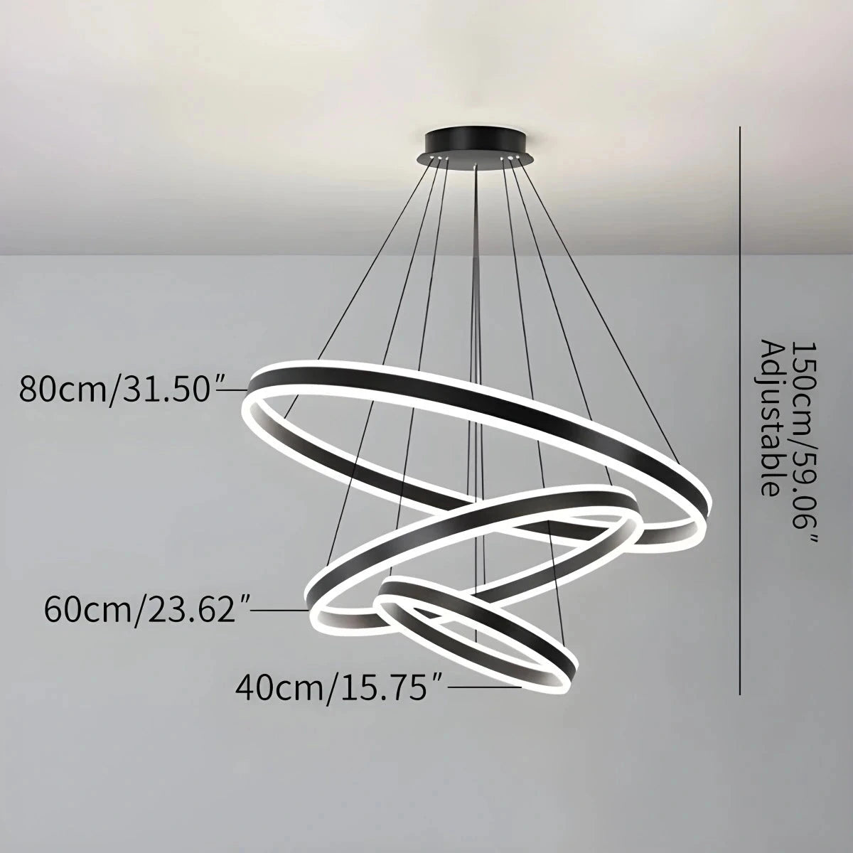 Antizer Circle Layered Living Room Chandelier