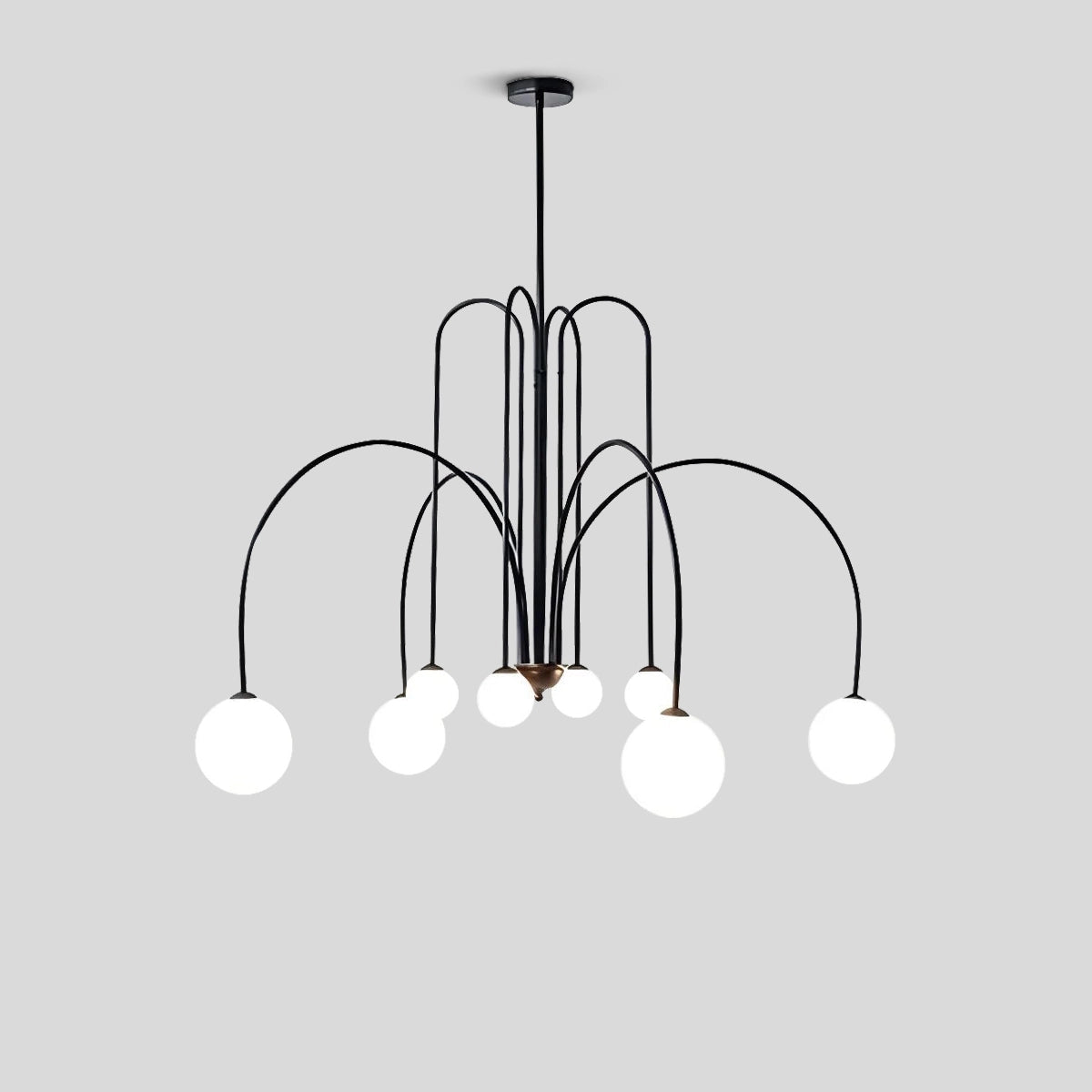 glass globe chandelier