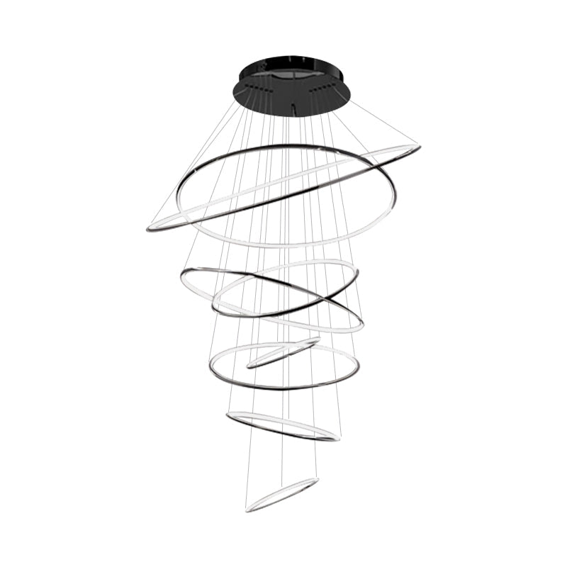 Antizer Large Tiered Ring Foyer Chandelier