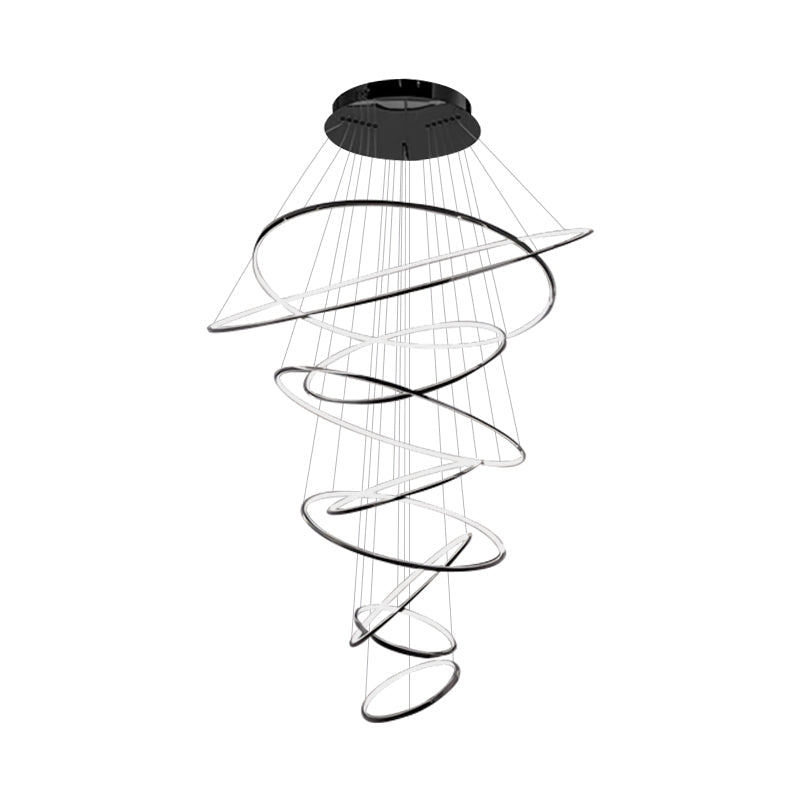 Antizer Large Tiered Ring Foyer Chandelier