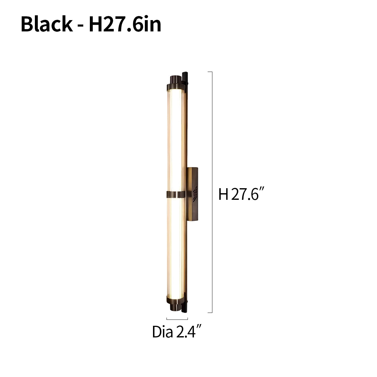 glass wall sconce size
