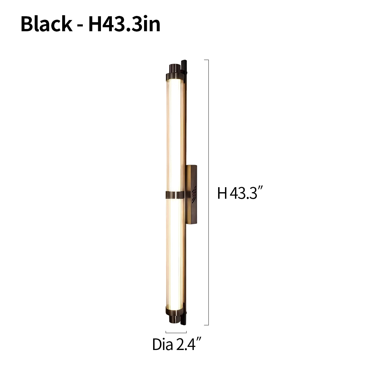 glass wall sconce size 