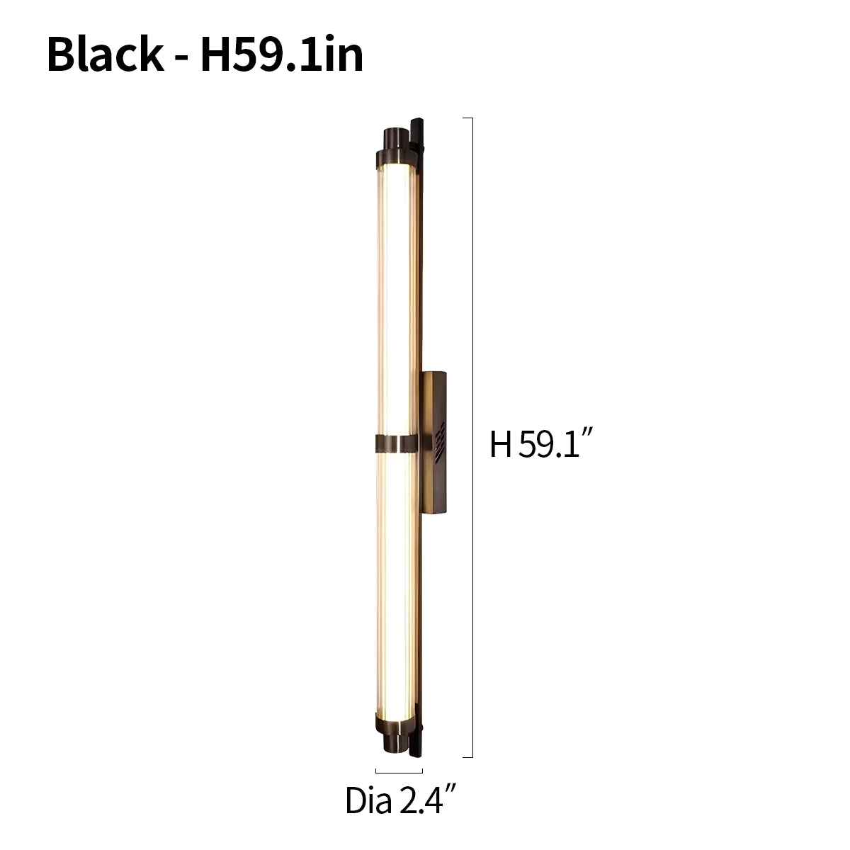 glass wall sconce size